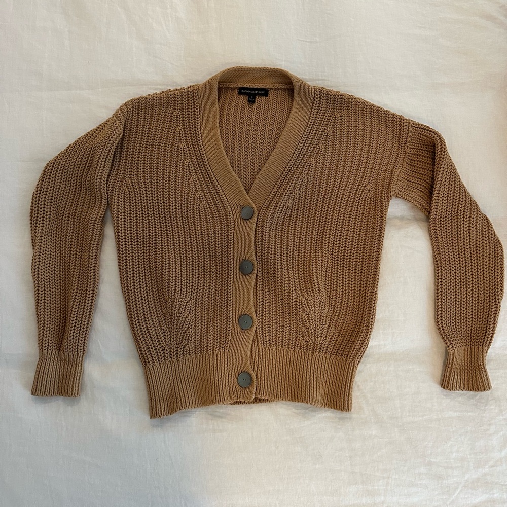 Banana republic camel cardigan size small